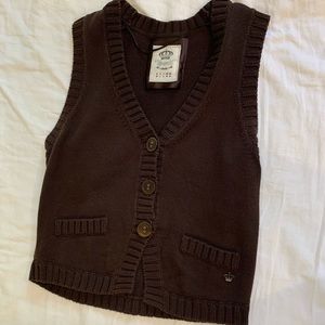 button up sweater vest